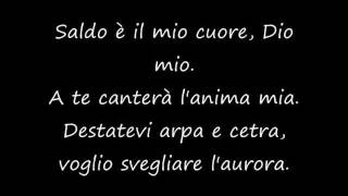 Miniatura de vídeo de "Saldo è il mio cuore - Marco Frisina testo"