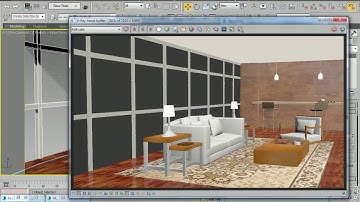 Tutorial on Modeling texturing and Lighting an interior in 3dsmax using Vray ( Part 5)