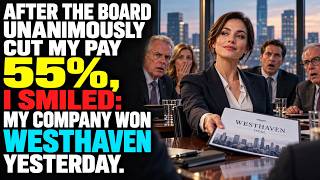 After the Board Unanimously Cut My Pay 55%, I Smiled: “My Company Won Westhaven Yesterday.”