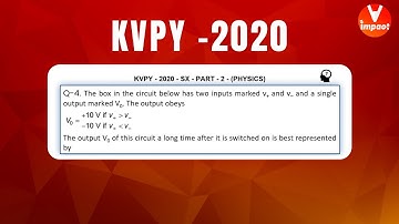 KVPY 2020 SB/SX Physics  Part II  Q 94 Ans A Alternating Current RC circuits Prateek Garg