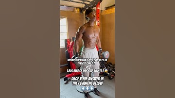 1,000 REPS OF BICEPS CURLS OR 1,500 REPS OF WEIGHTED SQUATS 👀😱 #motivation #davidgoggins