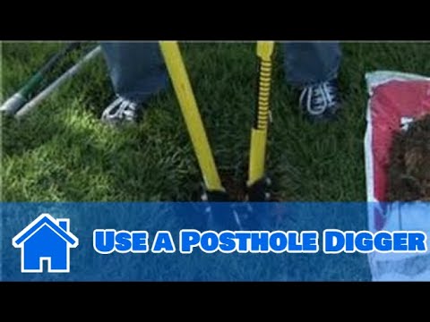 Lawn Help : How to Use a Posthole Digger - YouTube