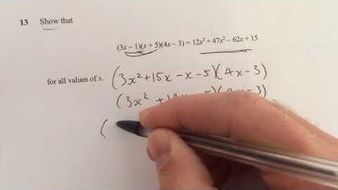 Maths GCSE algebra expand three brackets