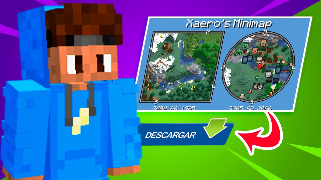 “Cómo DESCARGAR e INSTALAR Xaero’s Minimap para Minecraft 1.21.8 ✅ (Rápido y Fácil)”