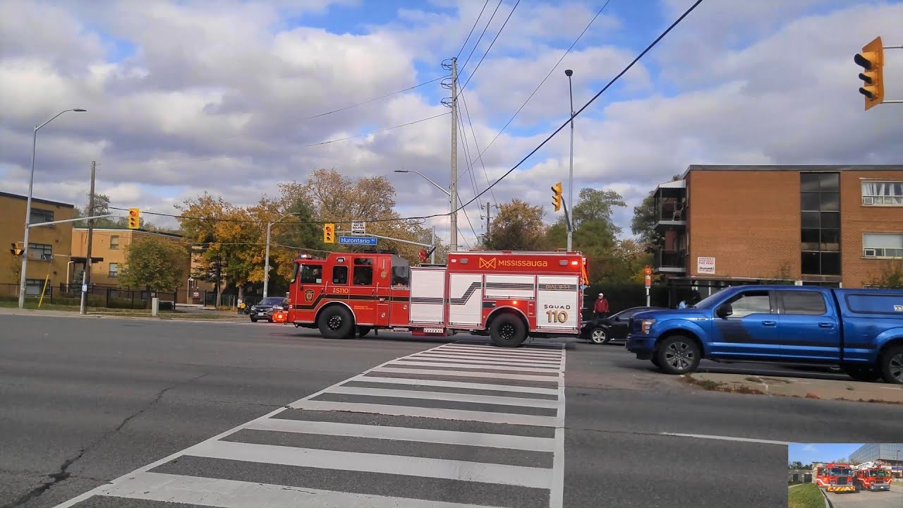 *FED Q & HORN* Mississauga Fire NEW Squad 110 Responding