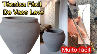 Vaso VIETNAMITA.Vaso de Cimento leve . VASOS DE CONCRETO COM MASSA LEVE