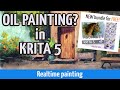 Peinture  lhuile avec les nouveaux pinceaux  emptement humide rgba dans krita 5