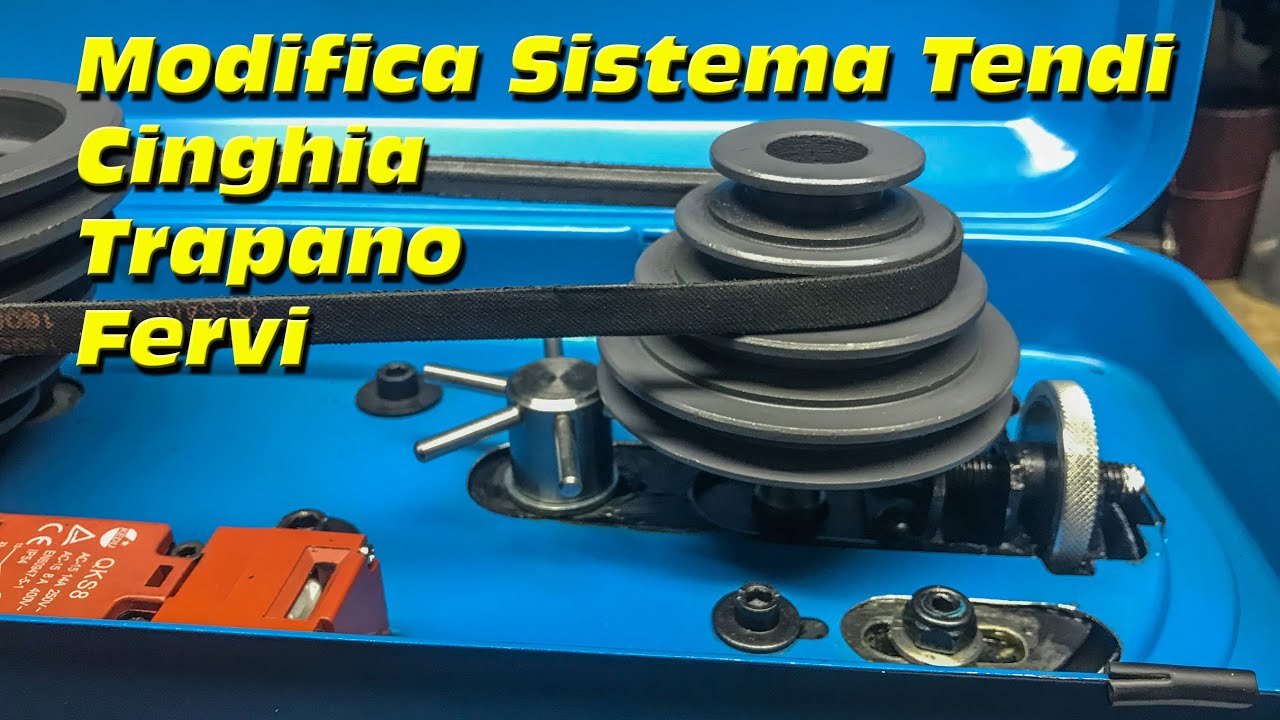 Modifica Sistema Tendi Cinghia Trapano Fervi 104 YouTube Modifica sistema tendi cinghia trapano fervi 104 youtube