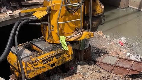 This crucial operation helps form a strong retaining structure for excavation and water control.