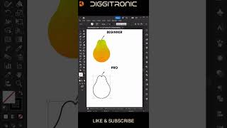 Beginner to Pro: Draw Realistic 3D Pear in Adobe Illustrator 2026  #diggitronic