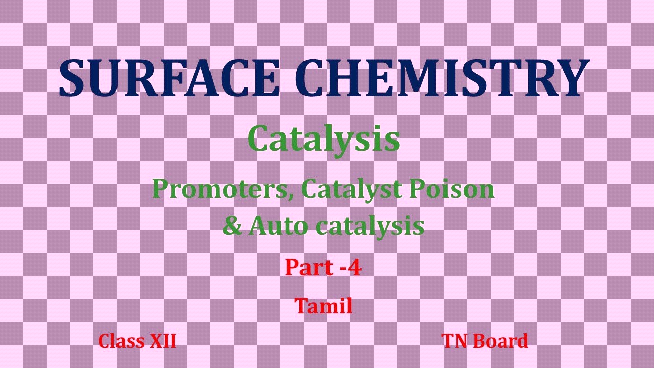 Surface Chemistry Class 12/Part 4/ Promoters/Catalyst Poison/Auto
