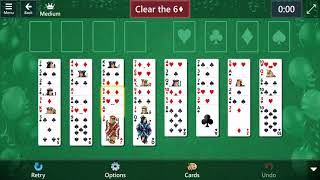 Star Club\Solitaire Celebrates 31 Years\FreeCell: Medium - Clear the 6♦ from the board