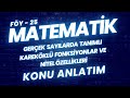 MATEMATİK FÖY 25 Gerçek Sayılarda Tanımlı Kareköklü Fonksiyonlar ve Nitel Özellikleri Konu Anlatımı