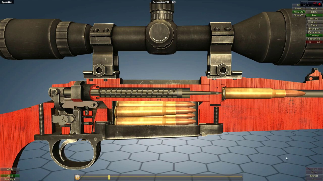 HOW BOLT ACTION RIFLE WORKS (REMINGTON 700 MECHANISM)