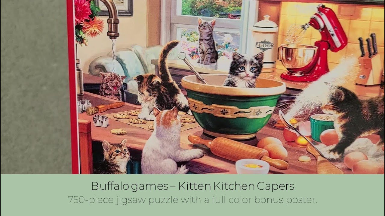 In Hand Review of Buffalo Games Kitten Kitchen Capers 750 Piece