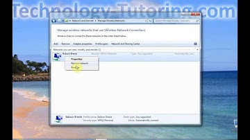 Windows 7 How To Remove Manage Wireless Network Re Enter Wireless Password
