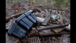 :     / Three Wehrmacht dugouts for two