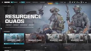 Warzone Resurgence Live Stream | Solos/Quads |