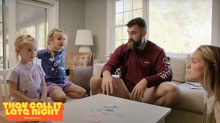 Jason & Kylie Kelce's kids design the new mascot for They Call It Late Night 🤣