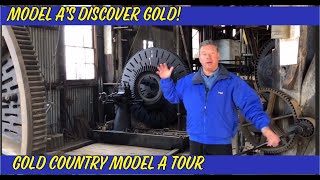 Antique Ford Model A cars see gold mining history in California Gold Country