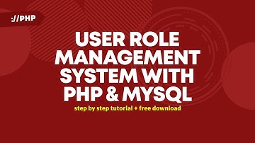 Simple User Role Management System In PHP MYSQL