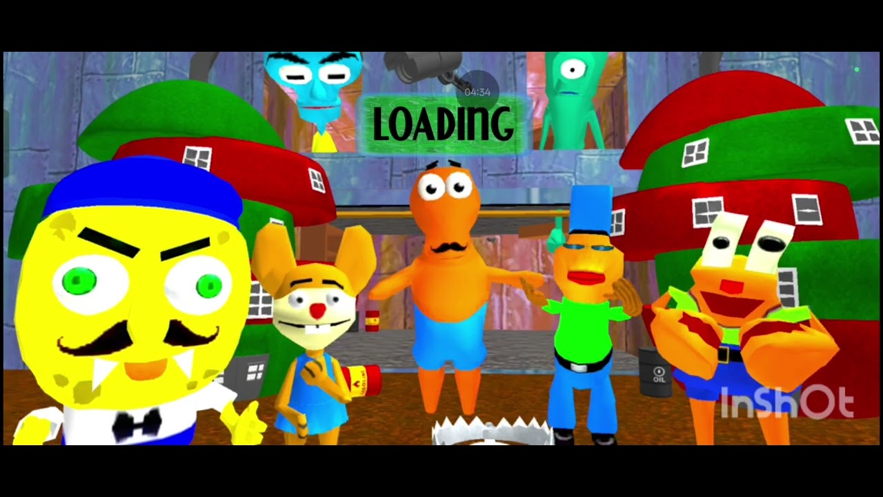 Sponge neighbour escape 3D || 4 to 6 level || Gameplay 