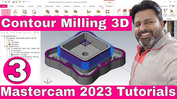 Mastercam 2023 Tutorial | How to Create Contour Milling Toolpath on 3d Model in Mastercam 2023