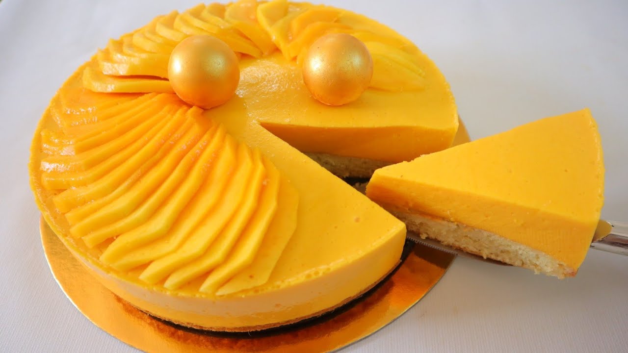 تورتة موس المانجو أحلى من محلات الحلوانى