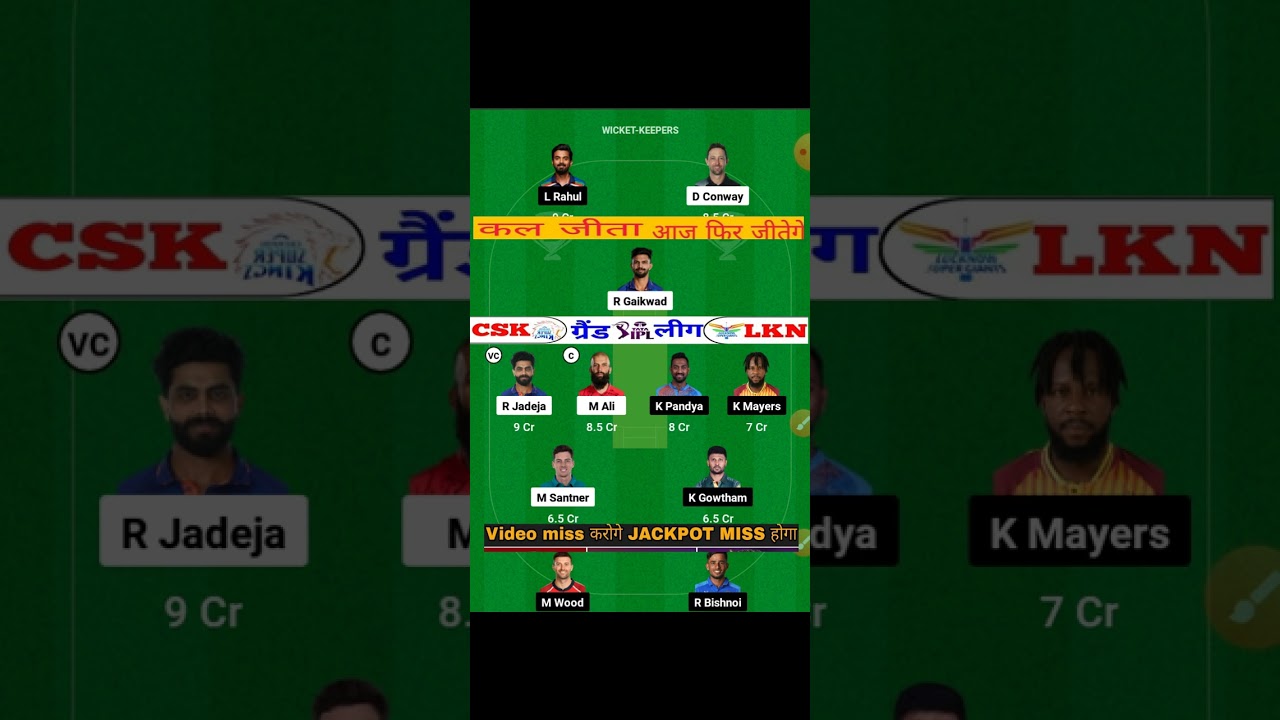 CSK vs LKN Dream11 Team | CSK  vs LKN Dream11 Prediction | CSK vs LKN GL Team | IPL 2023 6th Match |