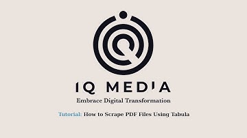 Tutorial video: How to scrape pdf files using Tabula