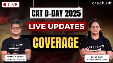 CAT 2025  🔴 D-Day Live Coverage |  Slot-wise Live Analysis | Difficulty Level & Expected Cut-Offs
