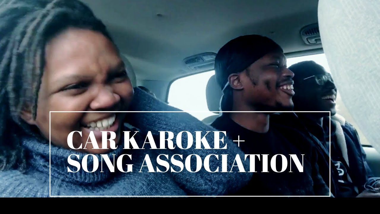 Car karaoke + Song association game on a road trip with friends YouTube