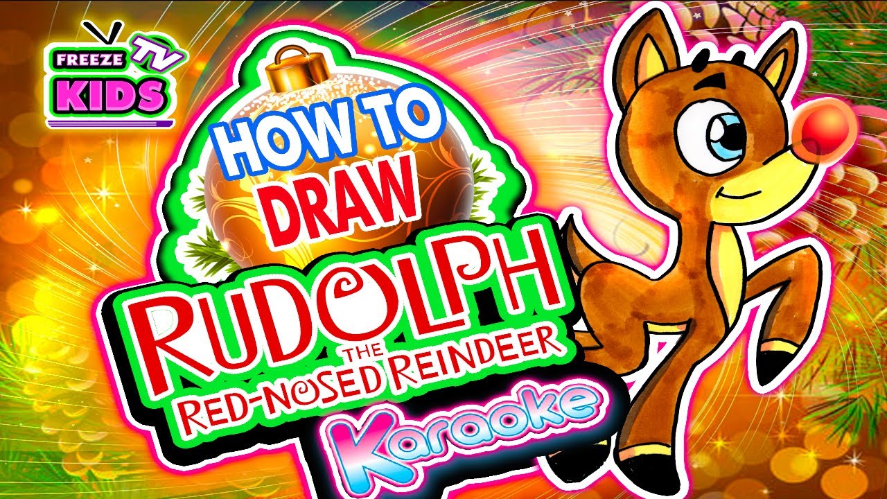 How to Draw Rudolph the Red Nose Reindeer Step by Step - YouTube