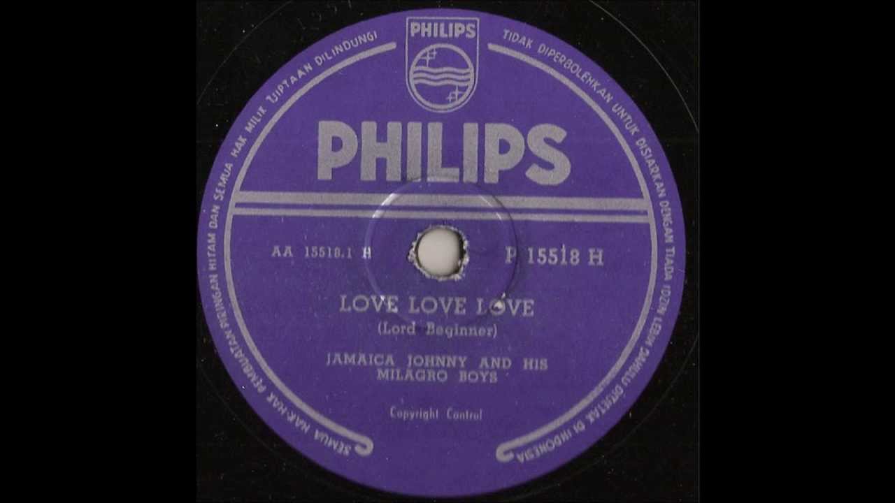 米7” Johnny Mirage New Love 1035 J-V RECORDS /00080 Jamaica Johnny and his Milargo Boys - Love Love Love - 78 rpm