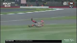 Marc Marquez fast crash in Silverstone FP1