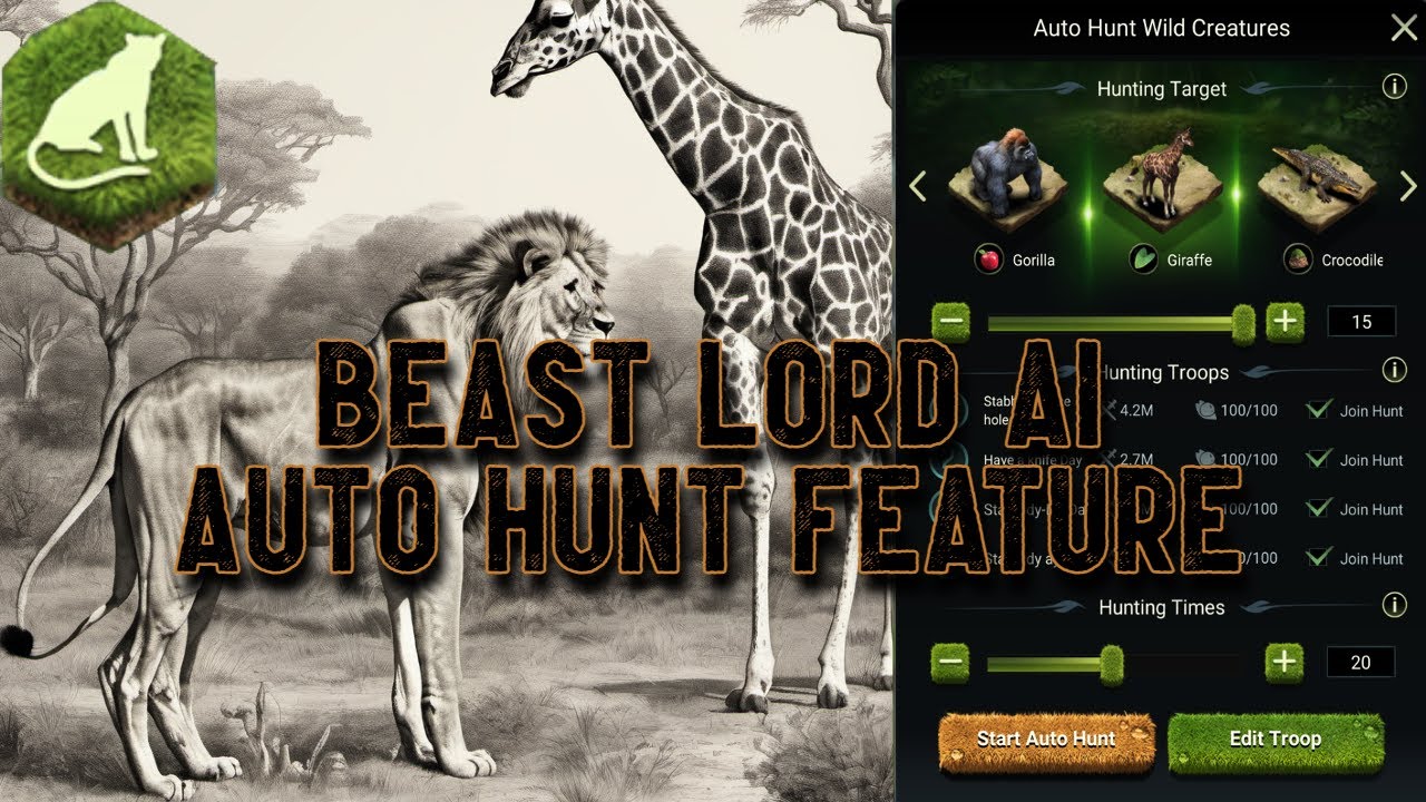 Auto Hunt Feature | Beast Lord: The New Land - YouTube