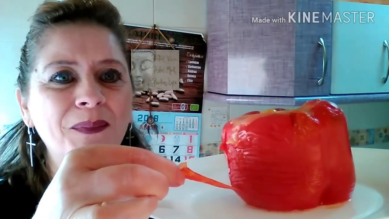 PIMIENTOS RELLENOS MICROONDAS CARNE BACON Y QUESO FACIL Y RAPIDO