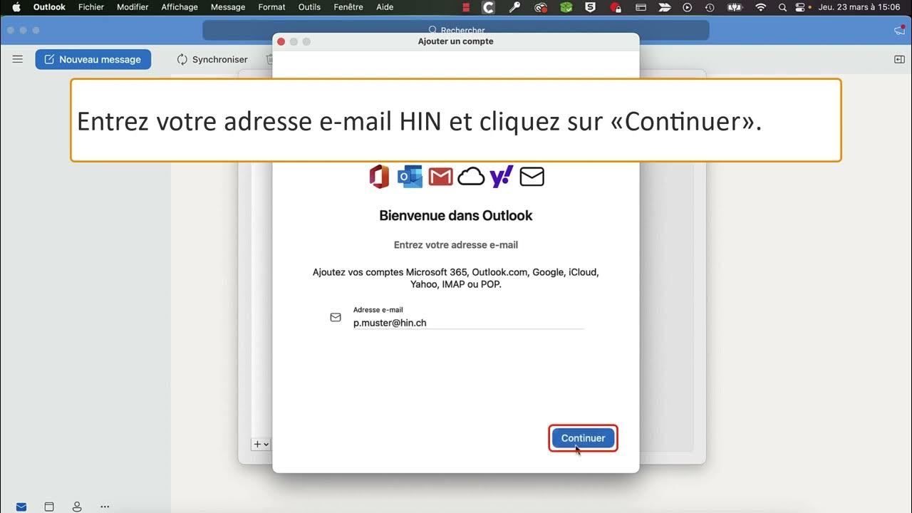 Configurer votre adresse e-mail HIN dans Outlook (Mac) - YouTube