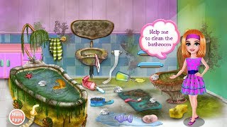 Pinky House Keeping Clean - Fun Game HD screenshot 1