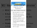 Computer Anudeshak Bharti 2026 Eligiblity For BCI - Basic Computer Instructor