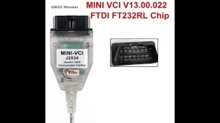 разъем мини-VCI J2534 OBD2
