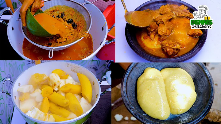 How to cook the best Ghanaian  Palm Nut Soup with FUFU !