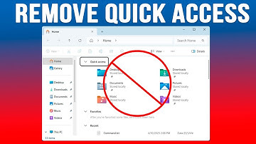 How to Remove Quick Access from the Home Section in File Explorer