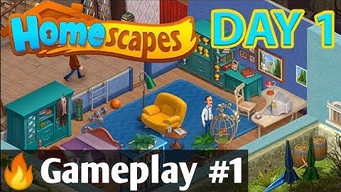 HOMESCAPES Story Walkthrough Gameplay Part 1 - Day 1 (iOS Android)