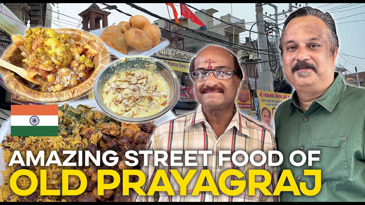 😋 AMAZING STREET FOOD OF OLD PRAYAGRAJ | Khau Gali of Loknath Baz…