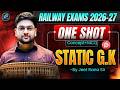 Railway Exams 2026-27 | Static GK One Shot | Concept + MCQ | Complete Static GK Jeet Rana Sir #rrb