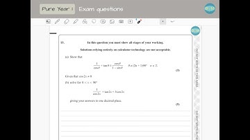 AS Maths June 2022 Question 13 paper 1 Edexcel