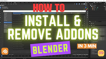 How To Install and Remove Addons In BLENDER?