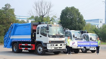 CS trucks 3 uints ISUZU 8-15CBM garbage compactor truck