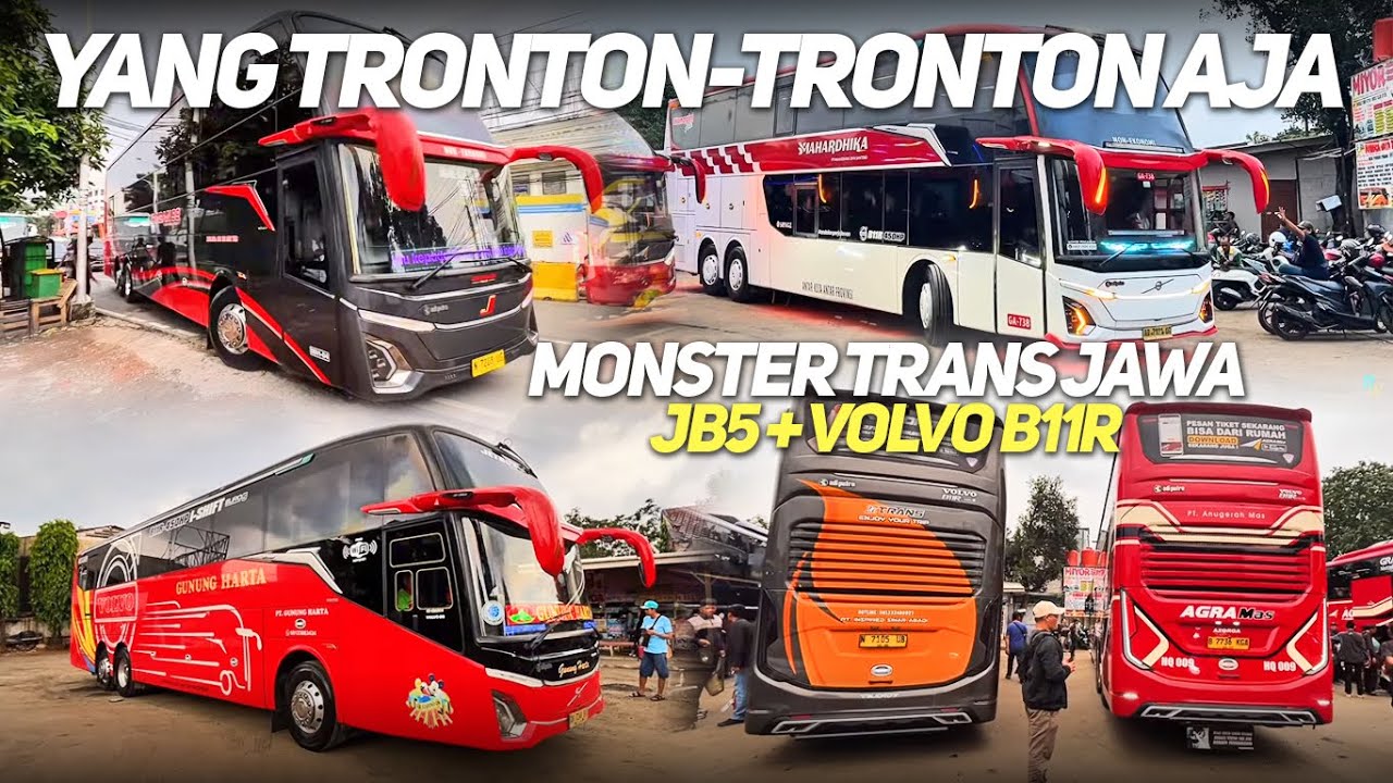 TERMINAL KECIL DISERBU PASUKAN TRONTON DOUBLE DECKER‼️KESIBUKAN SORE HARI BUS BONGSOR PONDOK PINANG 